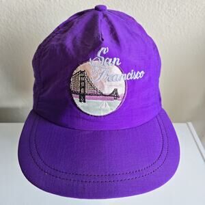 Vintage San Francisco Hat Mens Purple Rope Retro Adjustable Real American Action